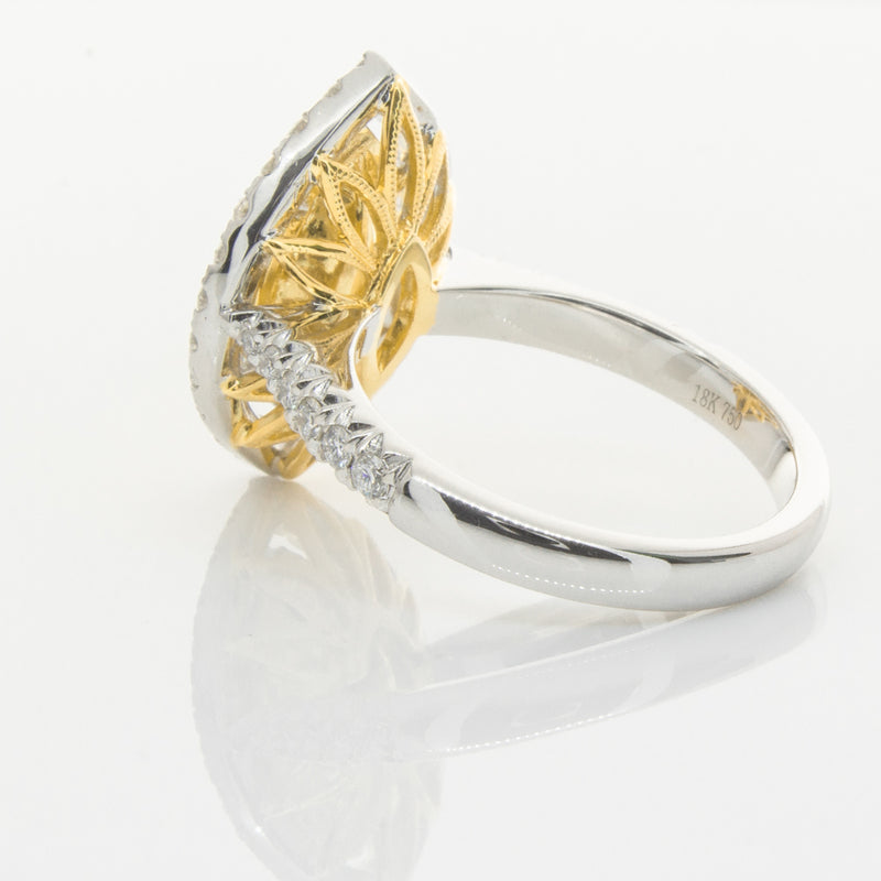 18ct White & Yellow Gold Yellow Diamond Ring-Ring-Walker & Hall