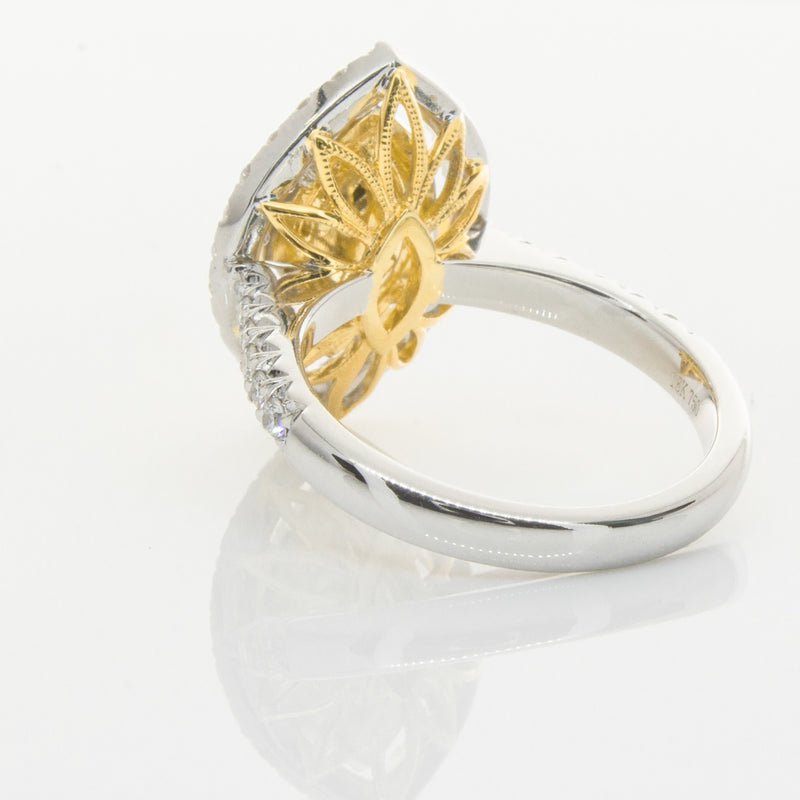 18ct White & Yellow Gold Yellow Diamond Ring-Ring-Walker & Hall