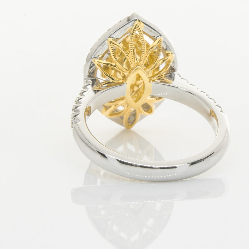 18ct White & Yellow Gold Yellow Diamond Ring-Ring-Walker & Hall