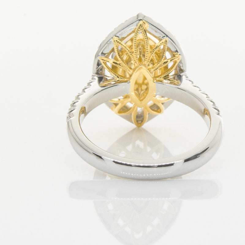 18ct White & Yellow Gold Yellow Diamond Ring-Ring-Walker & Hall