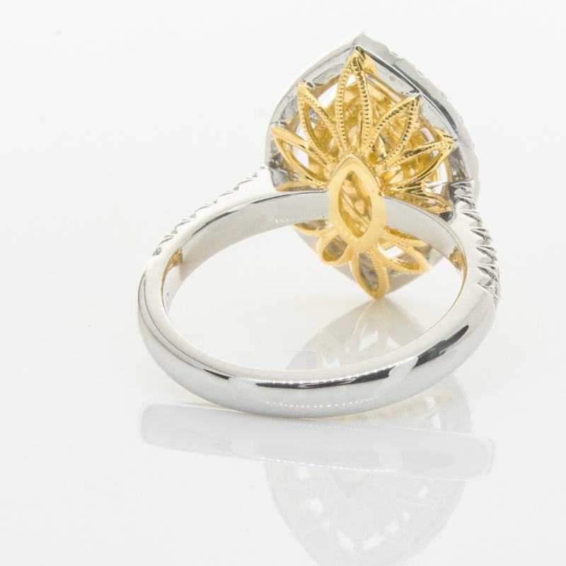 18ct White & Yellow Gold Yellow Diamond Ring-Ring-Walker & Hall