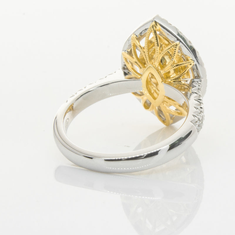 18ct White & Yellow Gold Yellow Diamond Ring-Ring-Walker & Hall