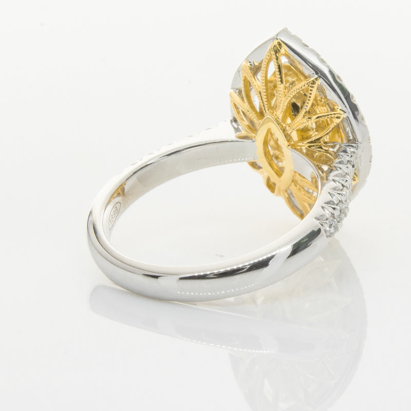 18ct White & Yellow Gold Yellow Diamond Ring-Ring-Walker & Hall