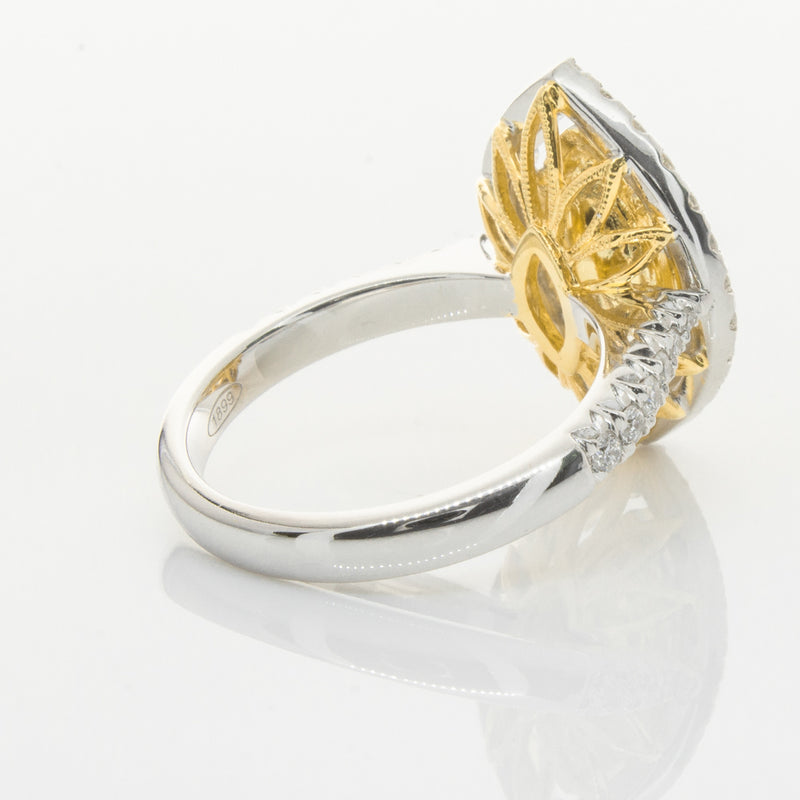 18ct White & Yellow Gold Yellow Diamond Ring-Ring-Walker & Hall