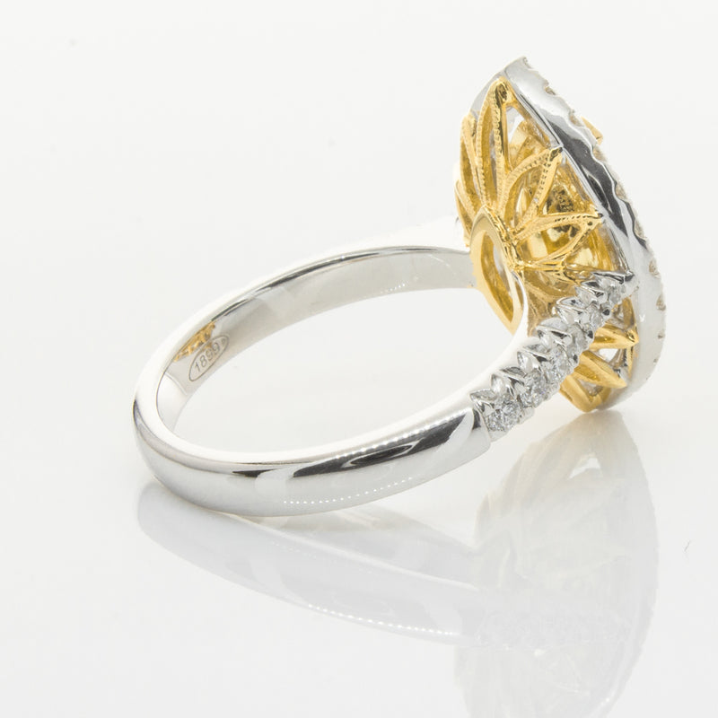18ct White & Yellow Gold Yellow Diamond Ring-Ring-Walker & Hall
