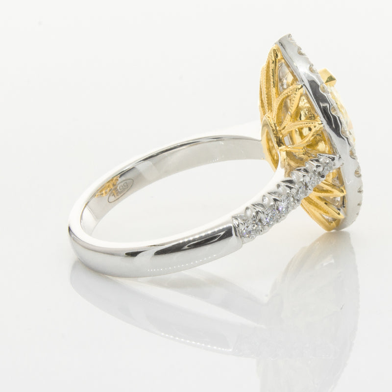 18ct White & Yellow Gold Yellow Diamond Ring-Ring-Walker & Hall