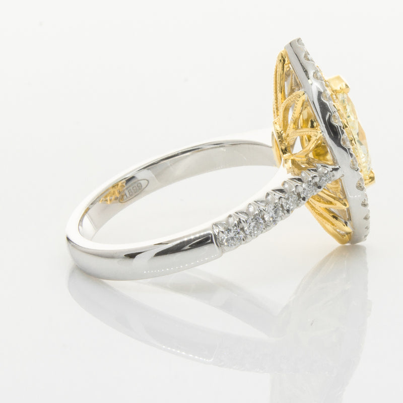 18ct White & Yellow Gold Yellow Diamond Ring-Ring-Walker & Hall