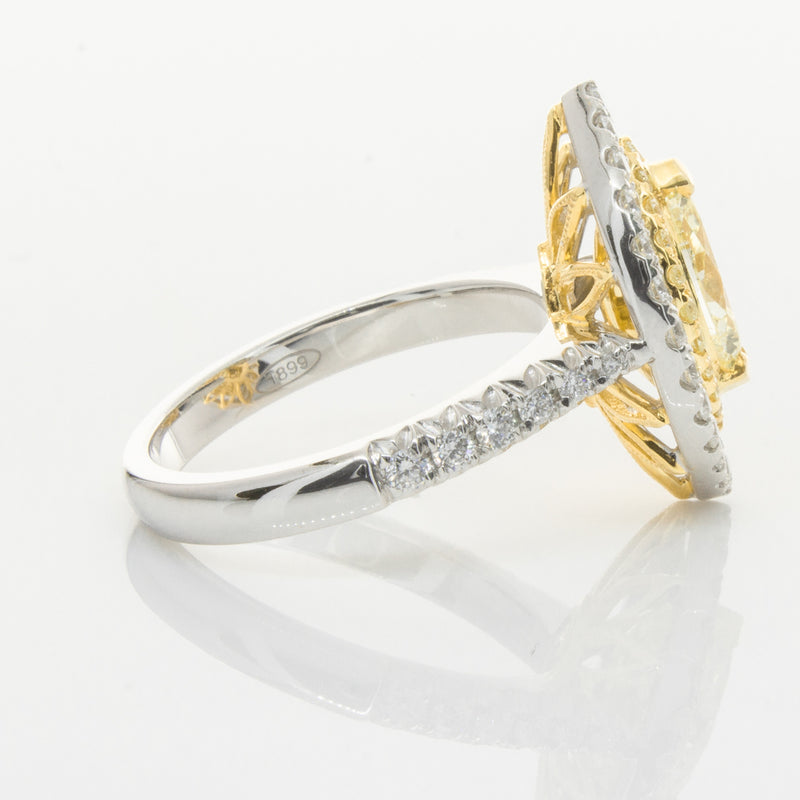 18ct White & Yellow Gold Yellow Diamond Ring-Ring-Walker & Hall