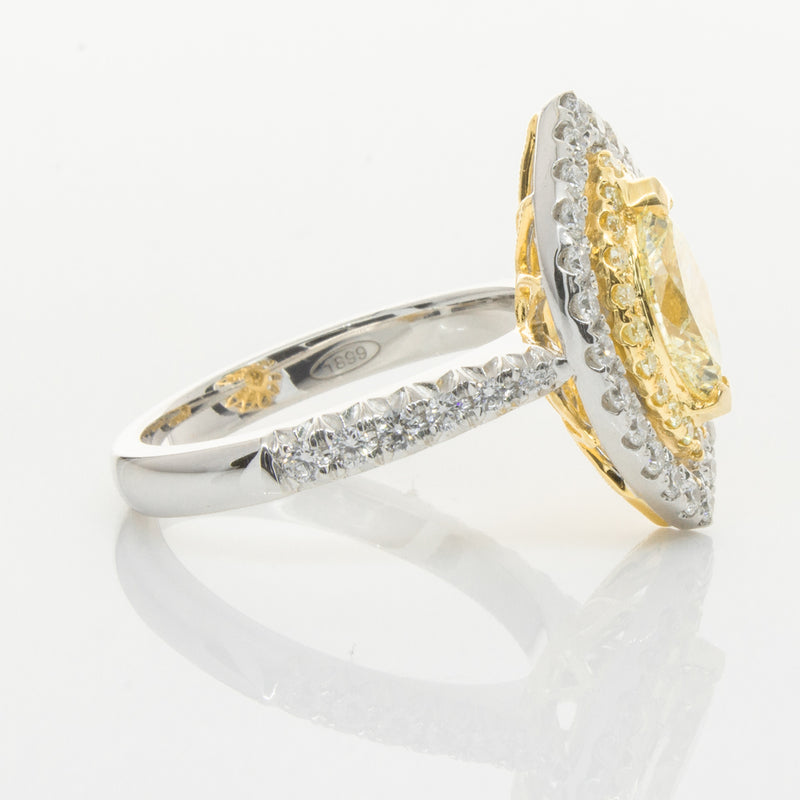 18ct White & Yellow Gold Yellow Diamond Ring-Ring-Walker & Hall