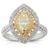 18ct White & Yellow Gold Yellow Diamond Ring-Ring-Walker & Hall
