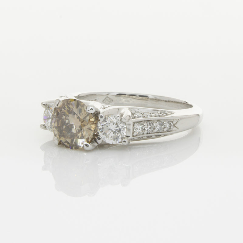 18ct White Gold Mocha Diamond Ring-Ring-Walker & Hall