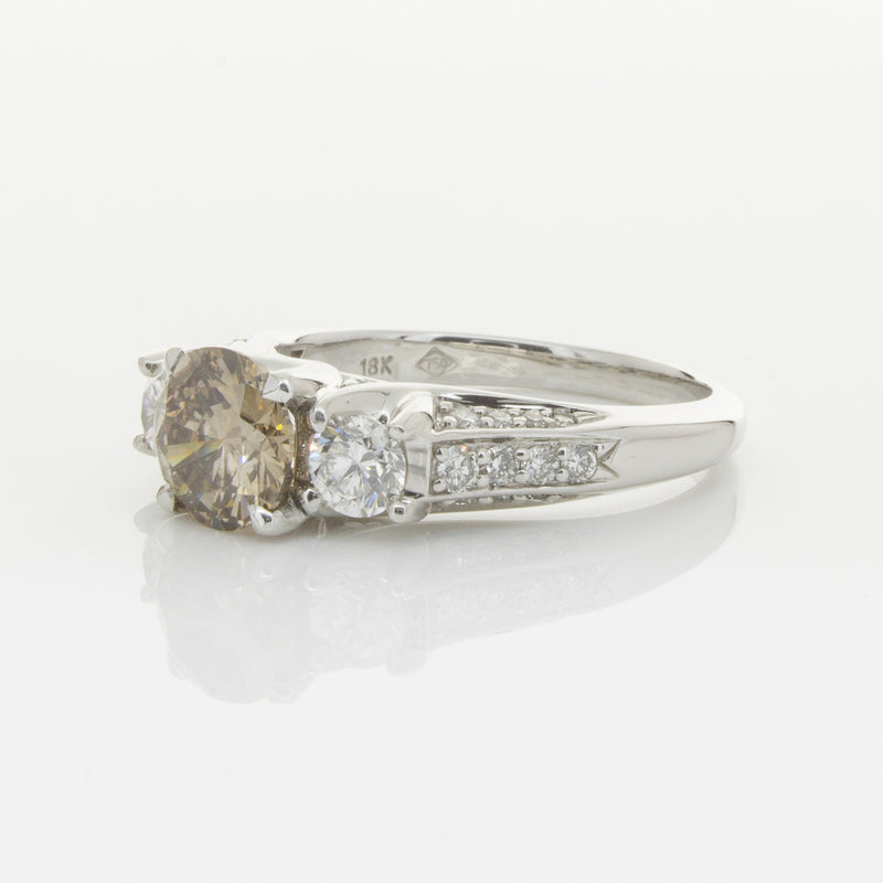 18ct White Gold Mocha Diamond Ring-Ring-Walker & Hall