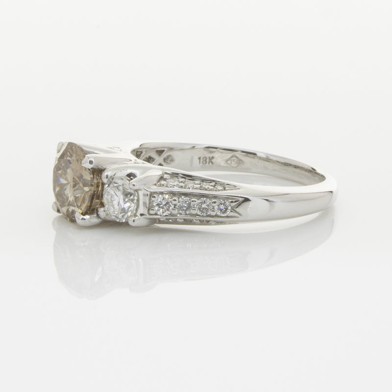 18ct White Gold Mocha Diamond Ring-Ring-Walker & Hall