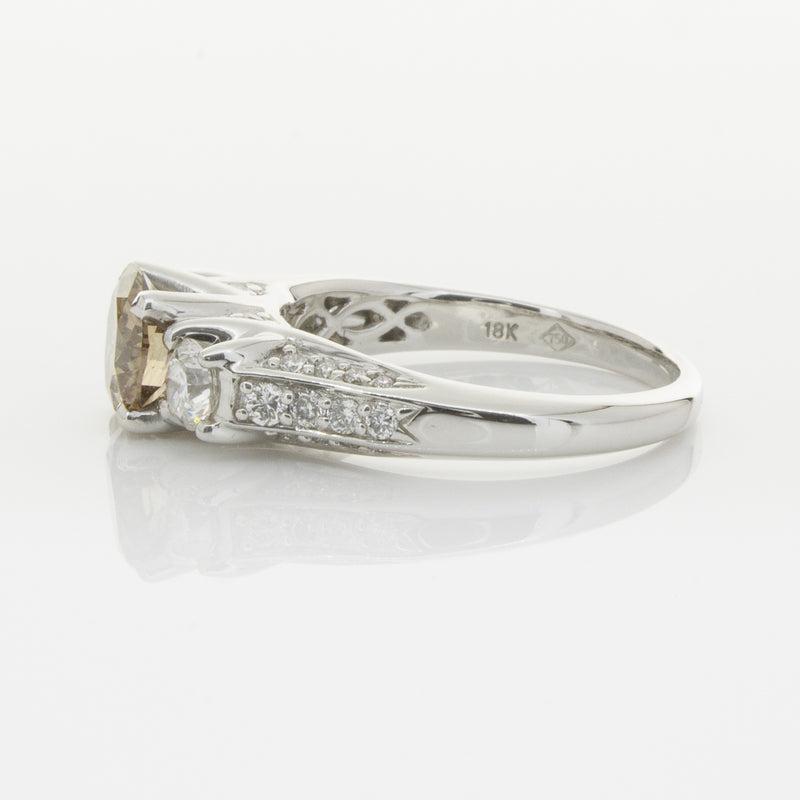 18ct White Gold Mocha Diamond Ring-Ring-Walker & Hall
