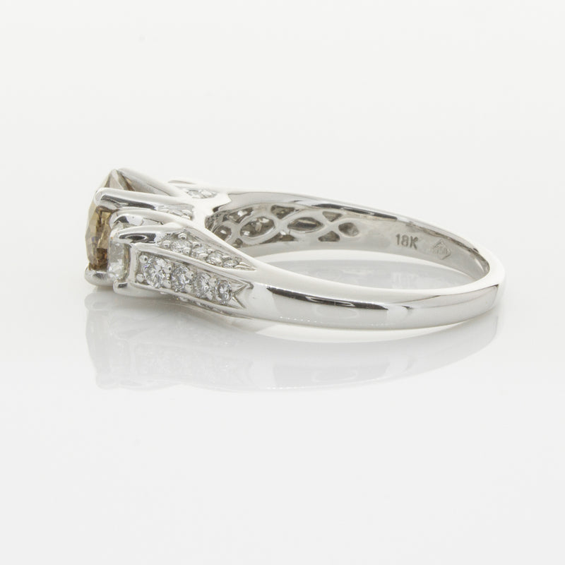 18ct White Gold Mocha Diamond Ring-Ring-Walker & Hall
