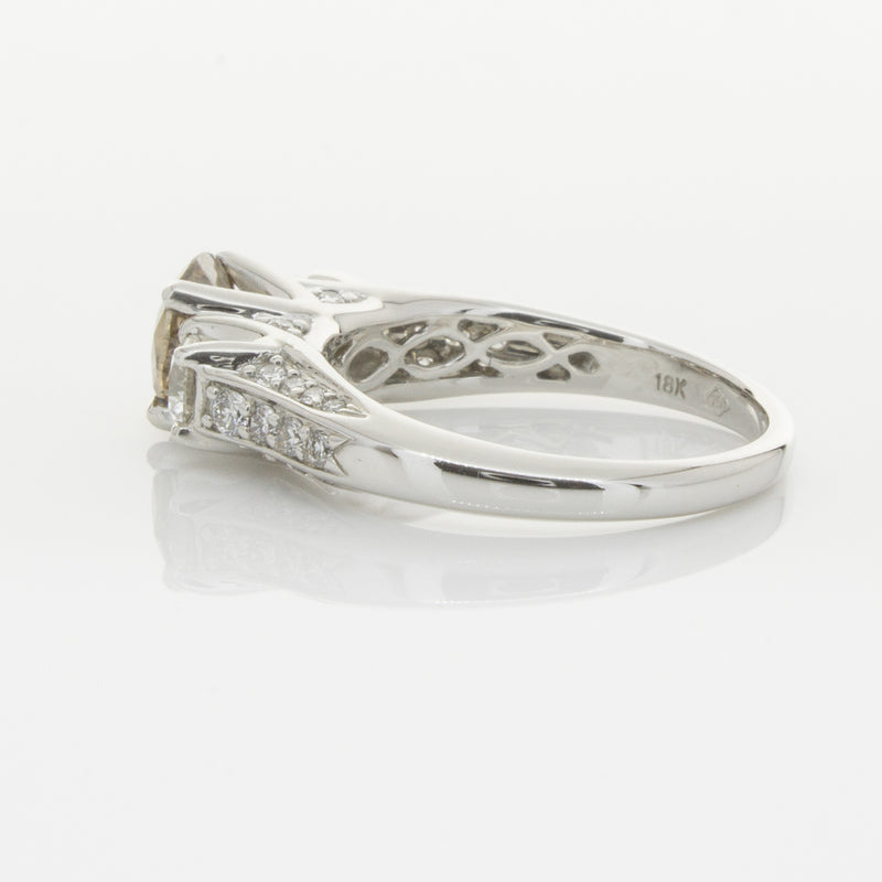 18ct White Gold Mocha Diamond Ring-Ring-Walker & Hall