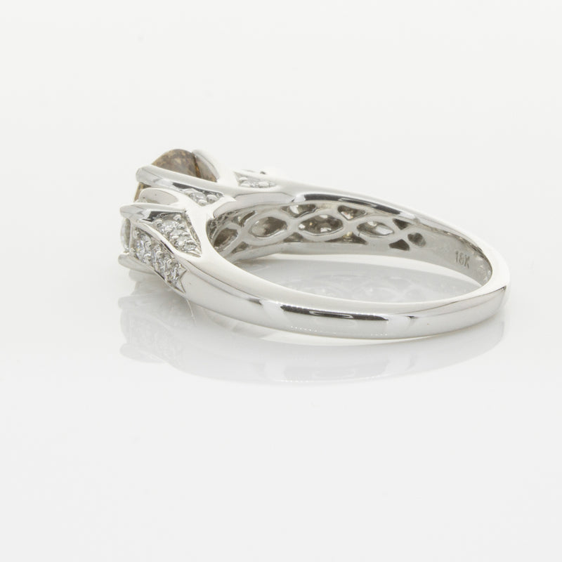 18ct White Gold Mocha Diamond Ring-Ring-Walker & Hall