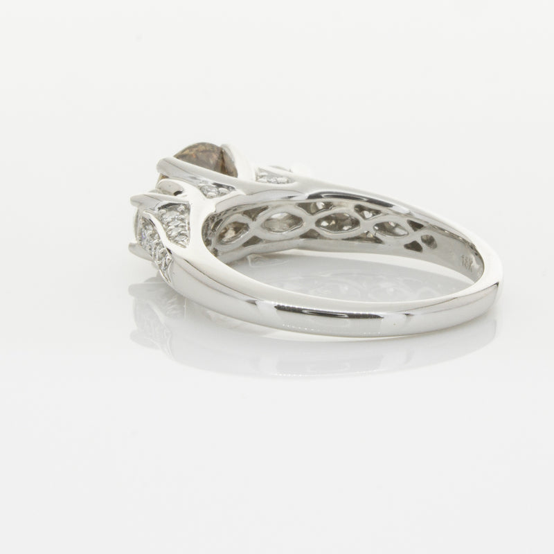 18ct White Gold Mocha Diamond Ring-Ring-Walker & Hall