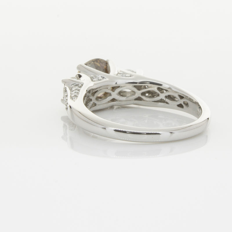 18ct White Gold Mocha Diamond Ring-Ring-Walker & Hall