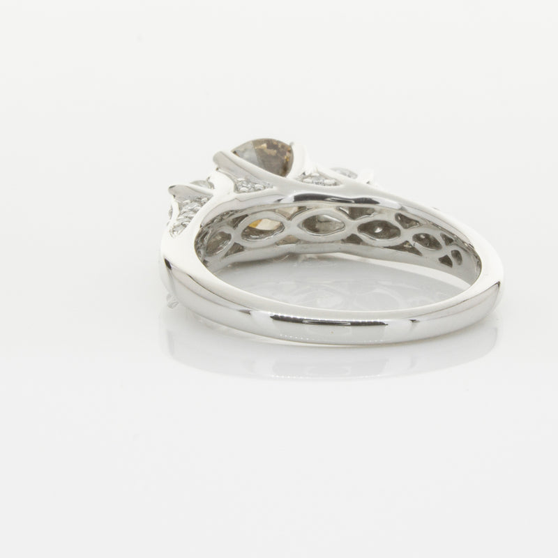 18ct White Gold Mocha Diamond Ring-Ring-Walker & Hall