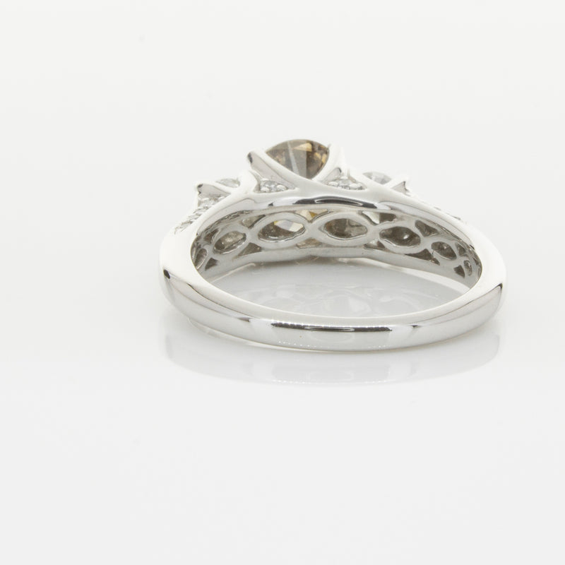 18ct White Gold Mocha Diamond Ring-Ring-Walker & Hall