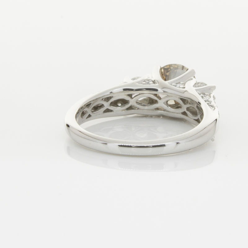 18ct White Gold Mocha Diamond Ring-Ring-Walker & Hall