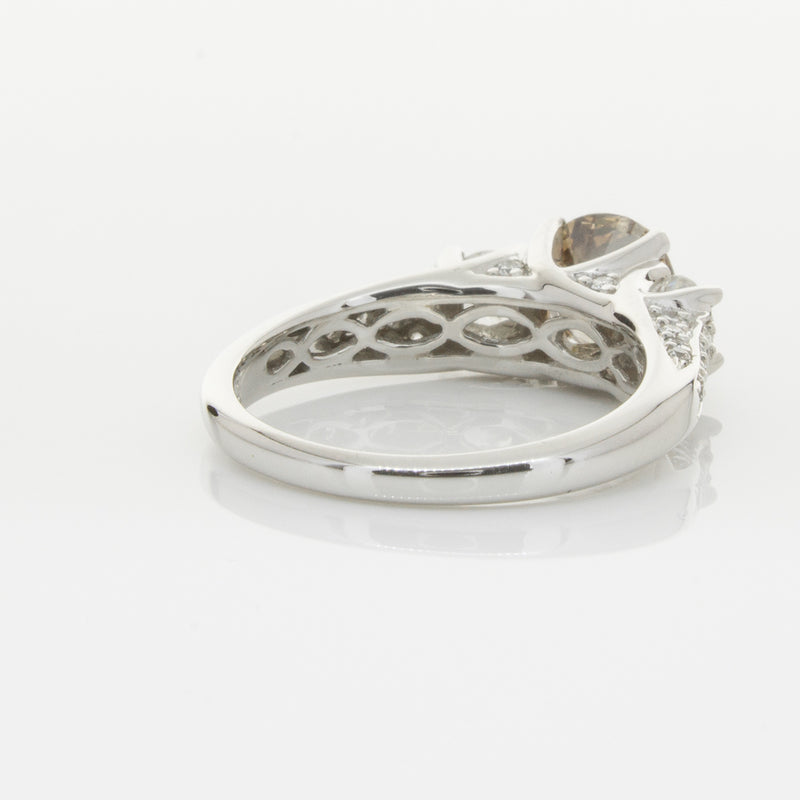 18ct White Gold Mocha Diamond Ring-Ring-Walker & Hall