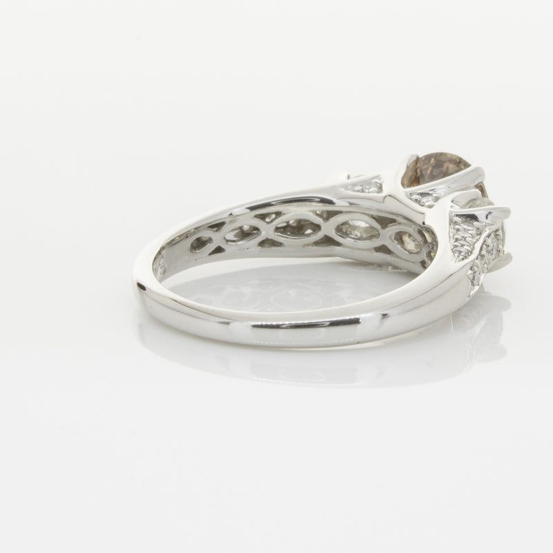 18ct White Gold Mocha Diamond Ring-Ring-Walker & Hall
