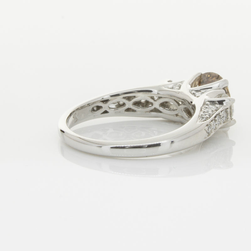 18ct White Gold Mocha Diamond Ring-Ring-Walker & Hall