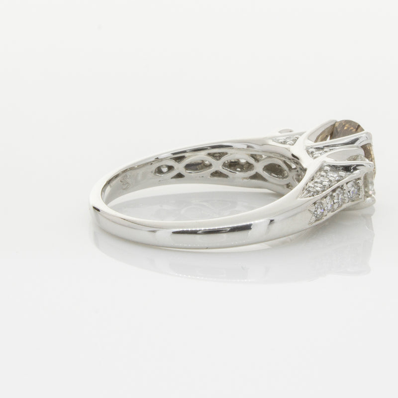 18ct White Gold Mocha Diamond Ring-Ring-Walker & Hall