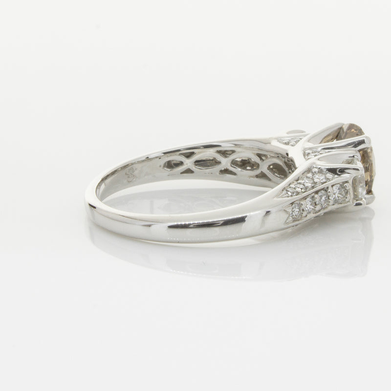 18ct White Gold Mocha Diamond Ring-Ring-Walker & Hall