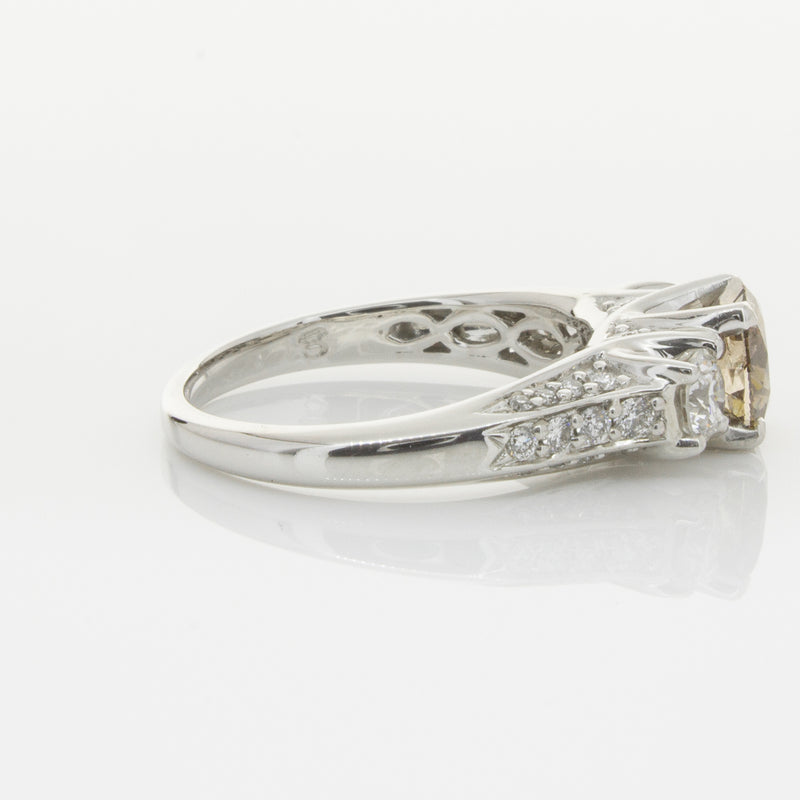 18ct White Gold Mocha Diamond Ring-Ring-Walker & Hall