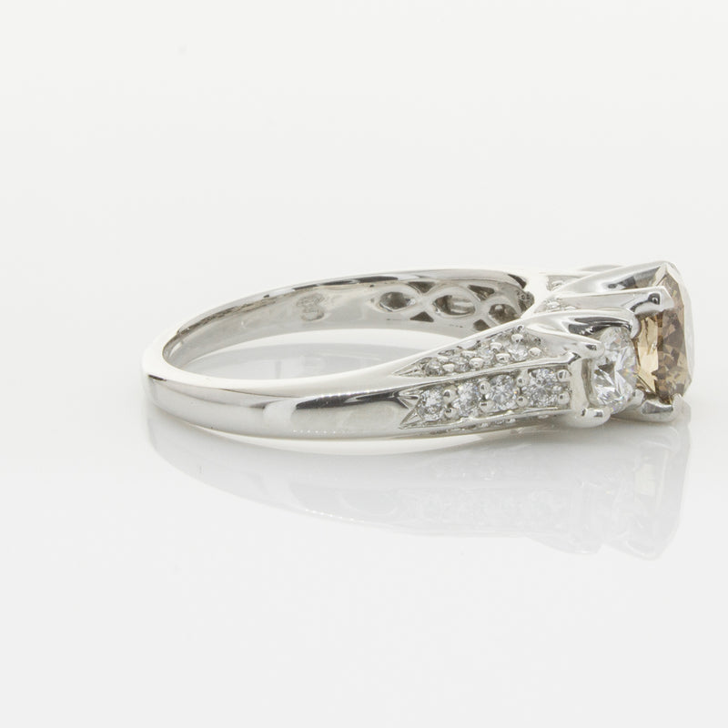 18ct White Gold Mocha Diamond Ring-Ring-Walker & Hall