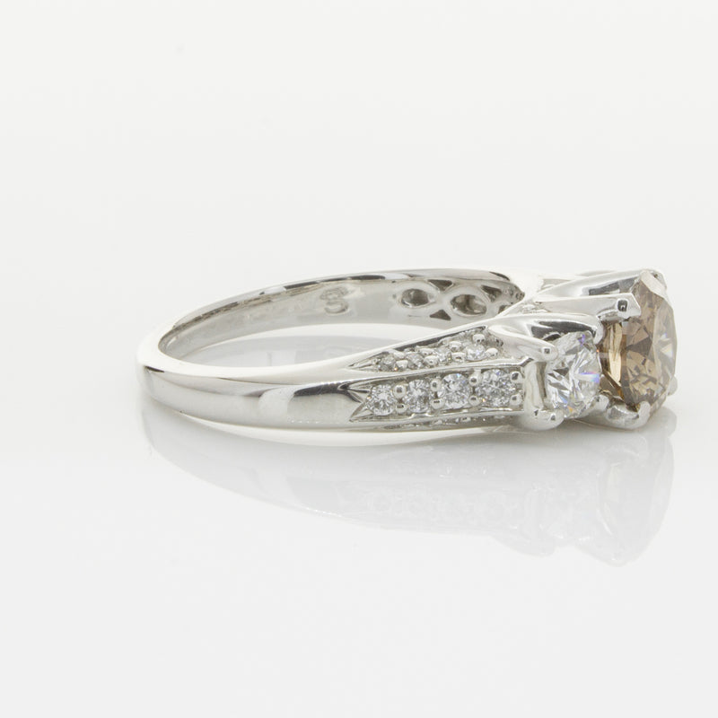 18ct White Gold Mocha Diamond Ring-Ring-Walker & Hall