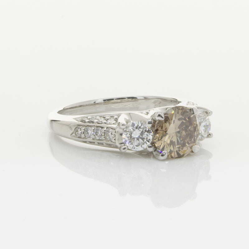 18ct White Gold Mocha Diamond Ring-Ring-Walker & Hall