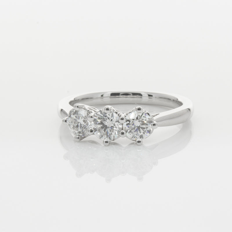 18ct White Gold .90ct Diamond Coronado Ring-Ring-Walker & Hall