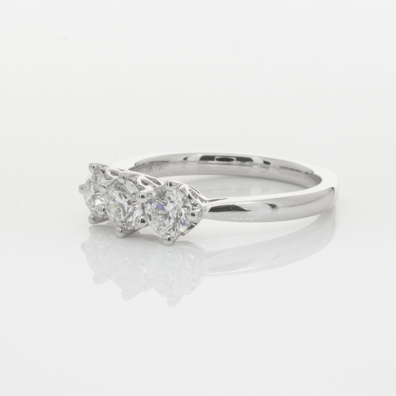 18ct White Gold .90ct Diamond Coronado Ring-Ring-Walker & Hall