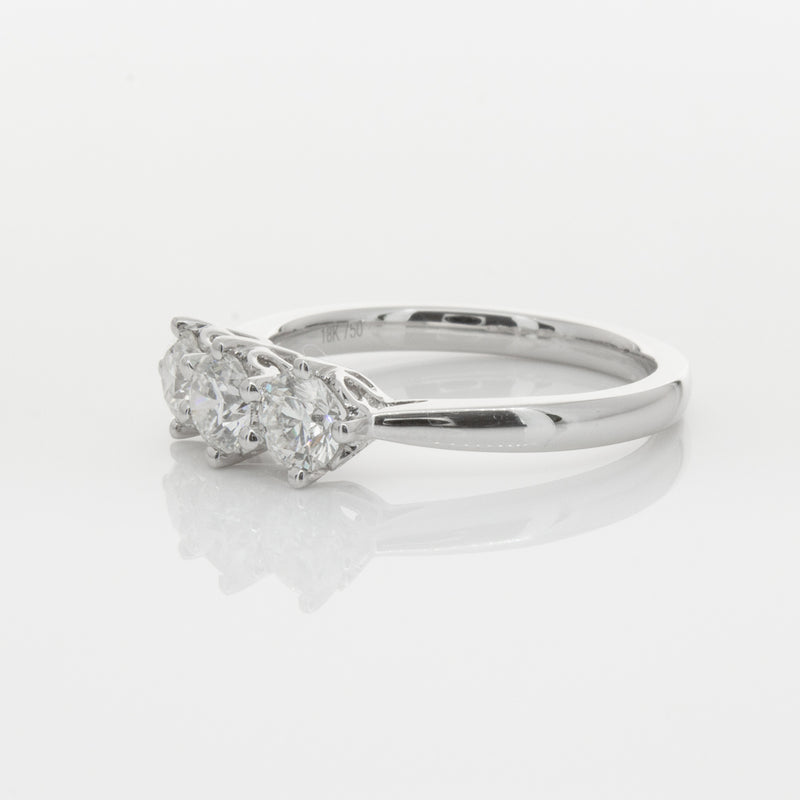 18ct White Gold .90ct Diamond Coronado Ring-Ring-Walker & Hall