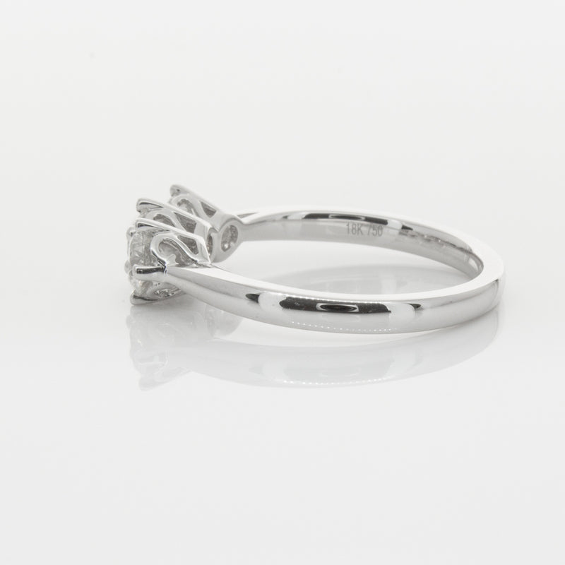 18ct White Gold .90ct Diamond Coronado Ring-Ring-Walker & Hall