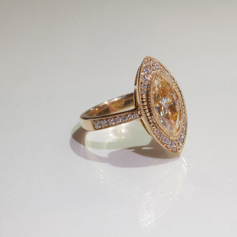 18ct Yellow Gold Yellow Diamond Ring-Ring-Walker & Hall