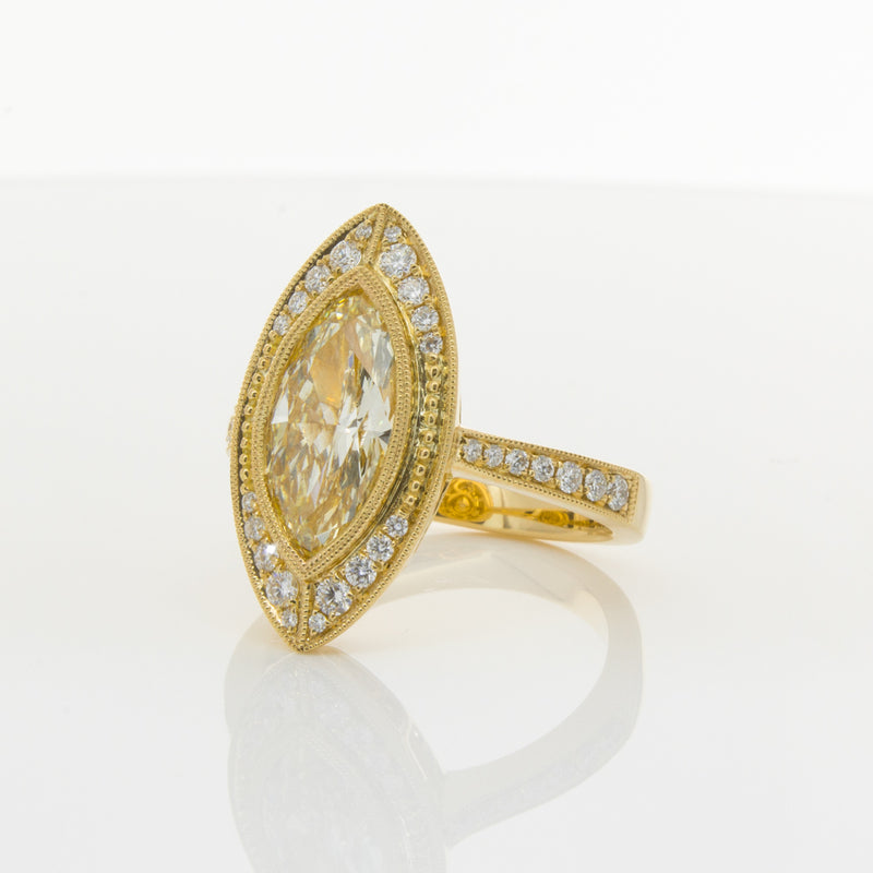 18ct Yellow Gold Yellow Diamond Ring-Ring-Walker & Hall