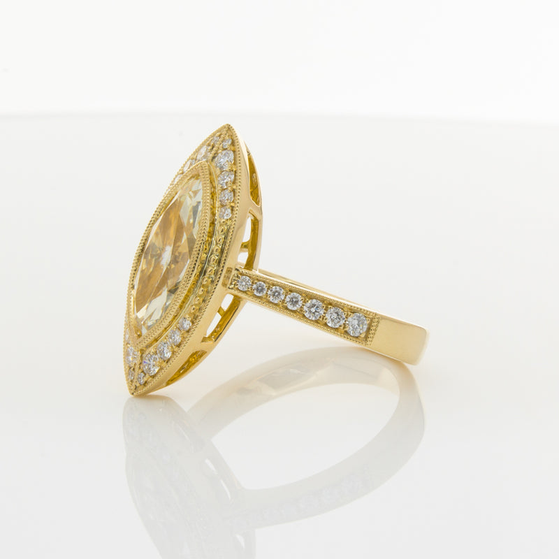 18ct Yellow Gold Yellow Diamond Ring-Ring-Walker & Hall