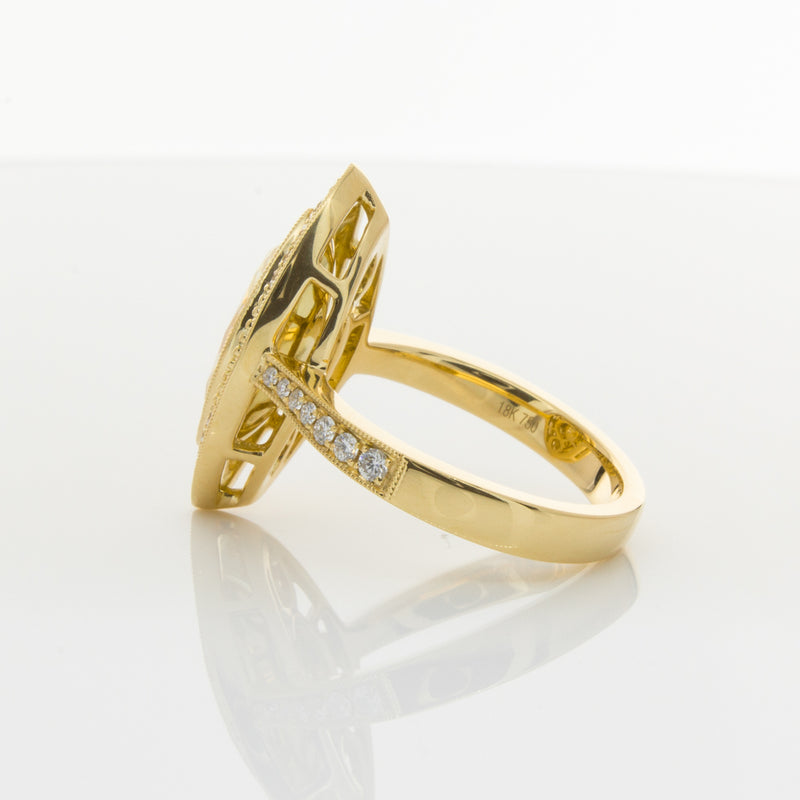 18ct Yellow Gold Yellow Diamond Ring-Ring-Walker & Hall