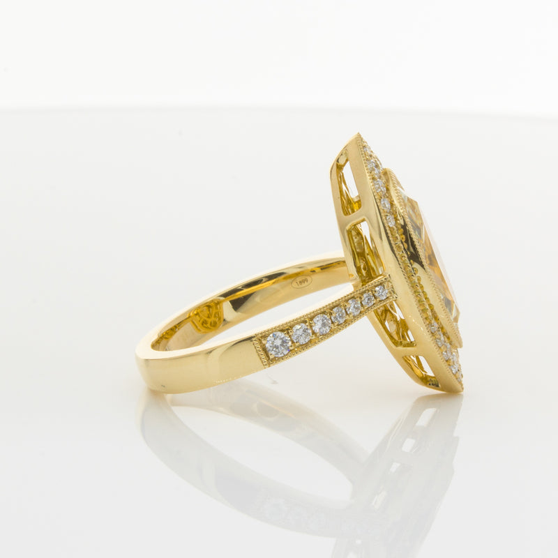 18ct Yellow Gold Yellow Diamond Ring-Ring-Walker & Hall
