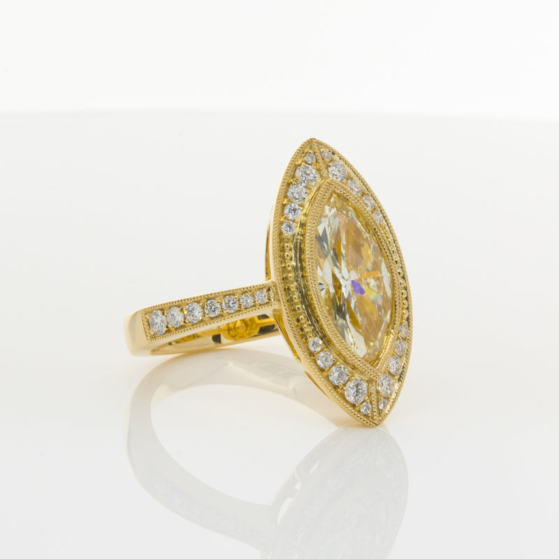 18ct Yellow Gold Yellow Diamond Ring-Ring-Walker & Hall