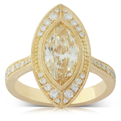 18ct Yellow Gold Yellow Diamond Ring-Ring-Walker & Hall