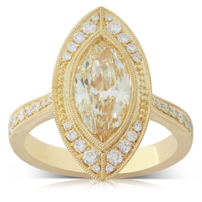 18ct Yellow Gold Yellow Diamond Ring-Ring-Walker & Hall