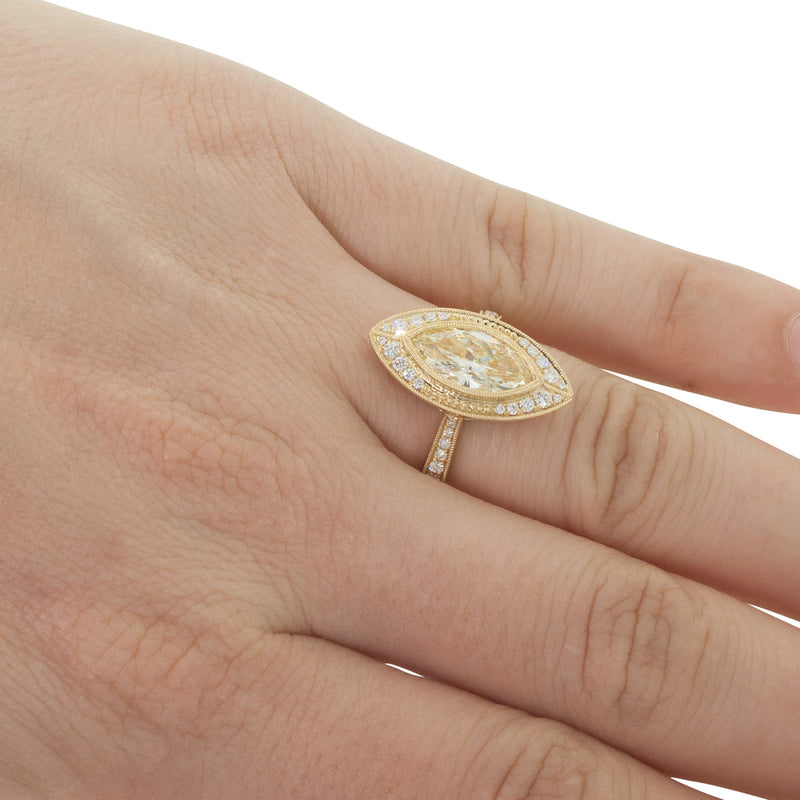 18ct Yellow Gold Yellow Diamond Ring-Ring-Walker & Hall