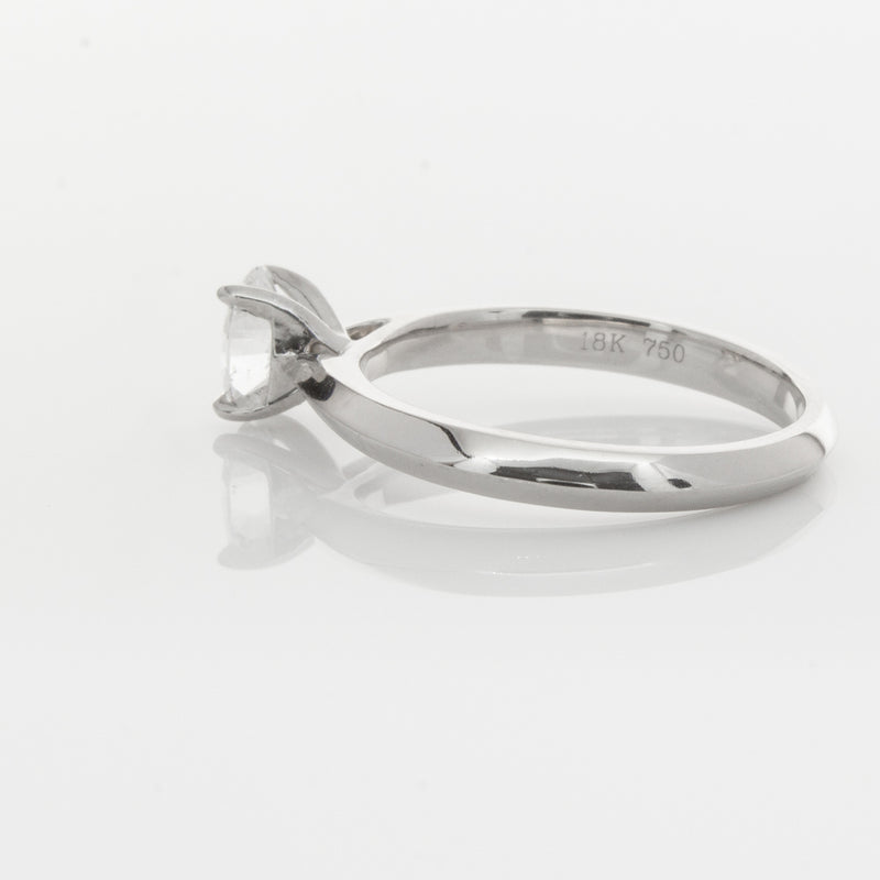 18ct White Gold .53ct Oval Diamond Venetian Ring-Ring-Walker & Hall