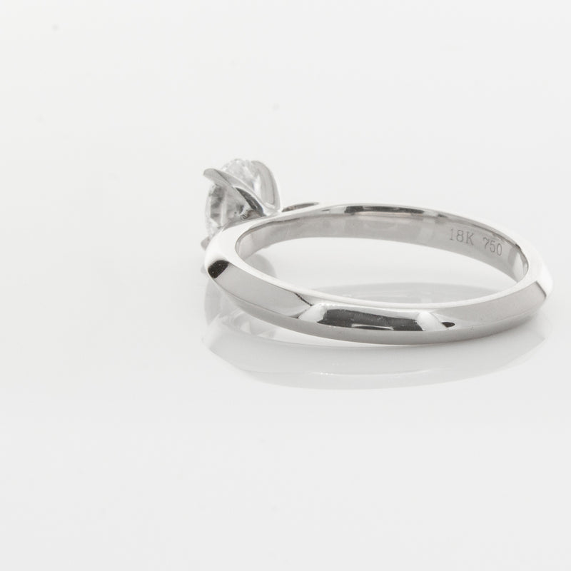 18ct White Gold .53ct Oval Diamond Venetian Ring-Ring-Walker & Hall
